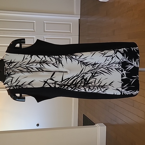 Artex Black and White Sheath Midi Dress Size large - Picture 2 of 9